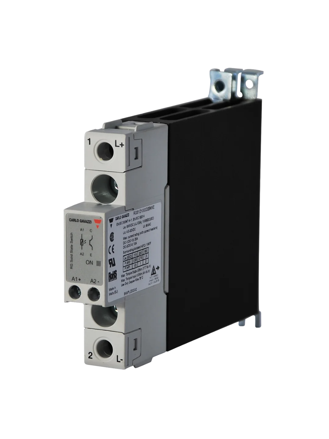 RGC1A60D30KKE Carlo Gavazzi - 1-Phase Solid State Contactor 30 A DC Control — Carlo Gavazzi Drives – Motors – Circuits Protection